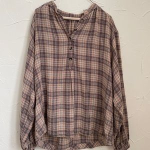 FLAW Free People Plaid Shirt
